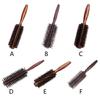 Straight Twill Boar Bristle Hair Round Brush Wood Handle Rolling Styling Comb