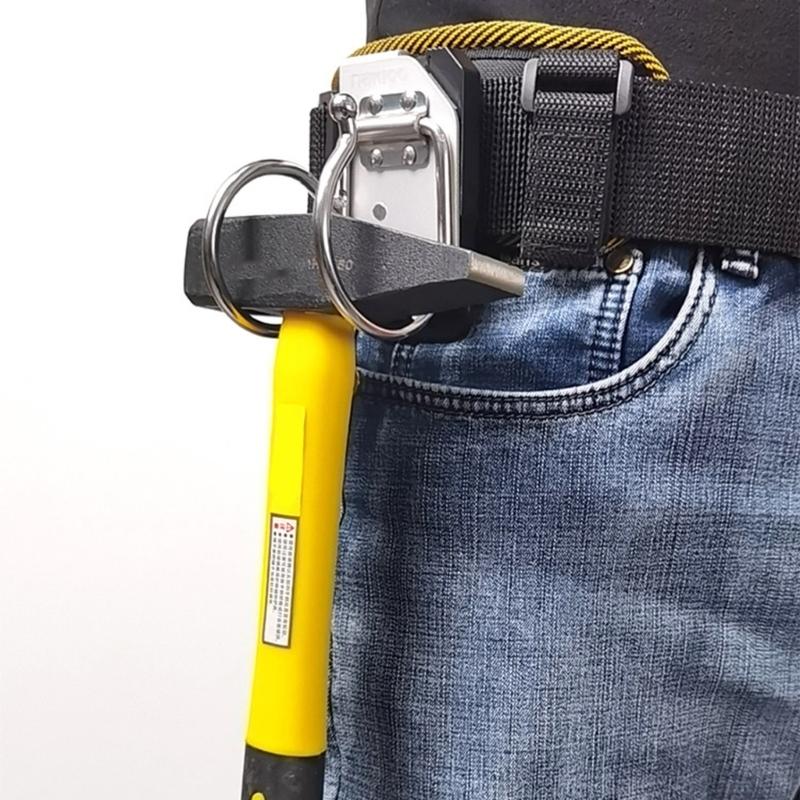 Heavy Duty Tool Belt Clip Hammer Holder Quick Response Work Belt Hook Tool Organization for Plumbers Electricians Mechanics