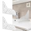 2Pcs Acrylic Shower Splash Guards Transparent Clear Drip Blocker for Bathtub Self Adhesive Water Barrier for Bathroom