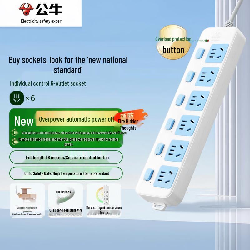 

Gongniu Classic Power Strip 1.8m