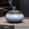 Celadon Ceramic Incense Burner - Antique Style, Small Size, Ice Crack Kiln, Sandalwood Incense Holder.