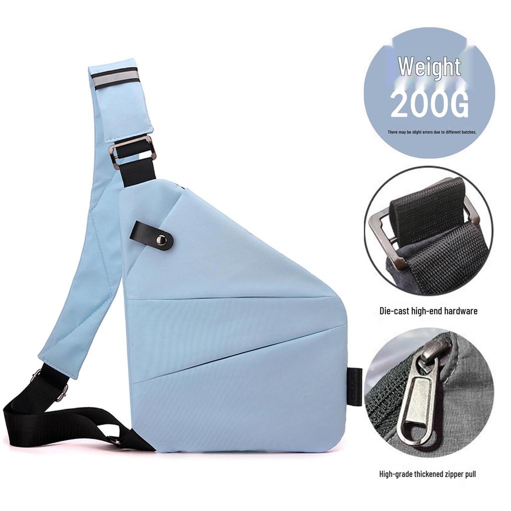 Borsa a tracolla pettorale antifurto per uomo e donna - Zaino da viaggio elegante e sicuro