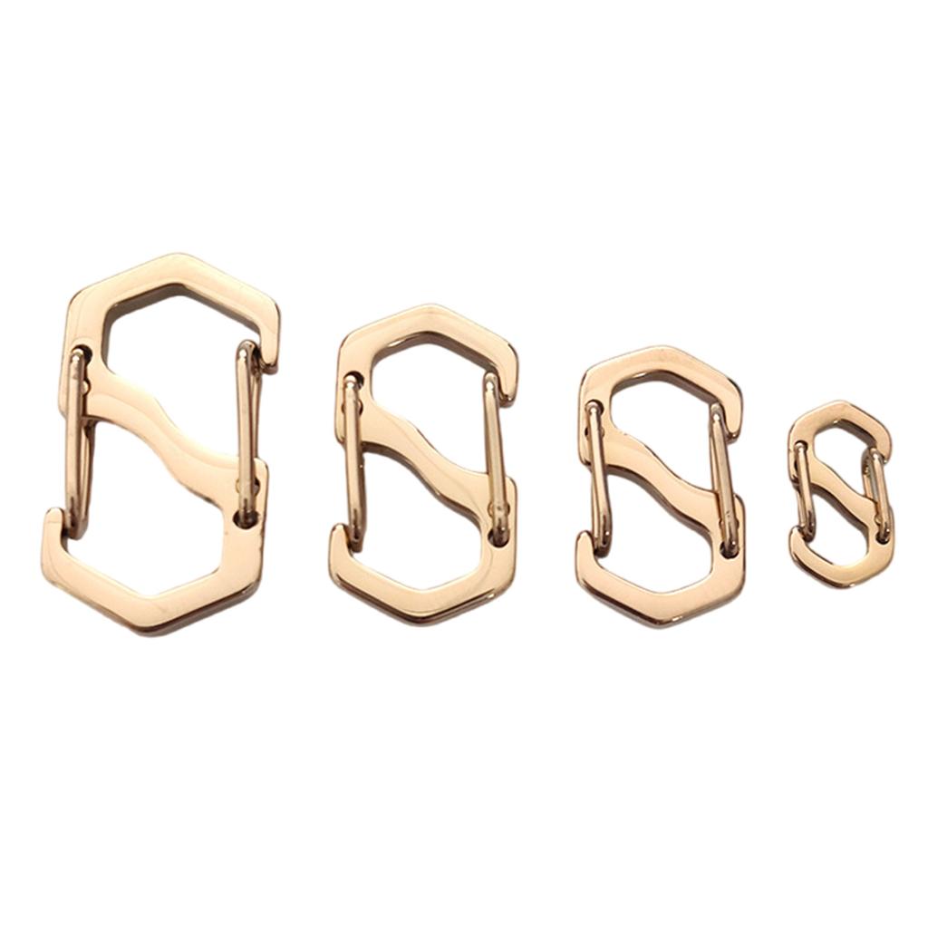 S Type Carabiner Keyrings Mountaineering Climbing Stainless Quick Hanging Safety Carabiner Clip Outdoor Key Holder Clip