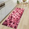 1Pcs Lotus Pattern Floor Mat Modern Kitchen Polyester Rug Non-Slip Colorful Indoor Carpet, For Home Bathroom Bedroom Living Room Decor