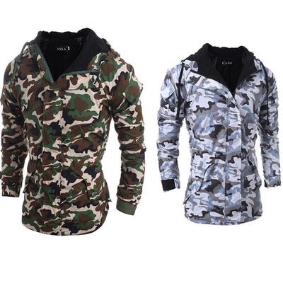 MAITA Fashion Casual Warm Coat Slim Personalized Outdoor Cool Jacket Camouflage Style Hooded Coat for Men
