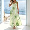 Women's Sleeveless Beach Maxi Dress Lightweight Flowy,Fresh Natural Style,Versatile for Vacation Daily Casual Wear