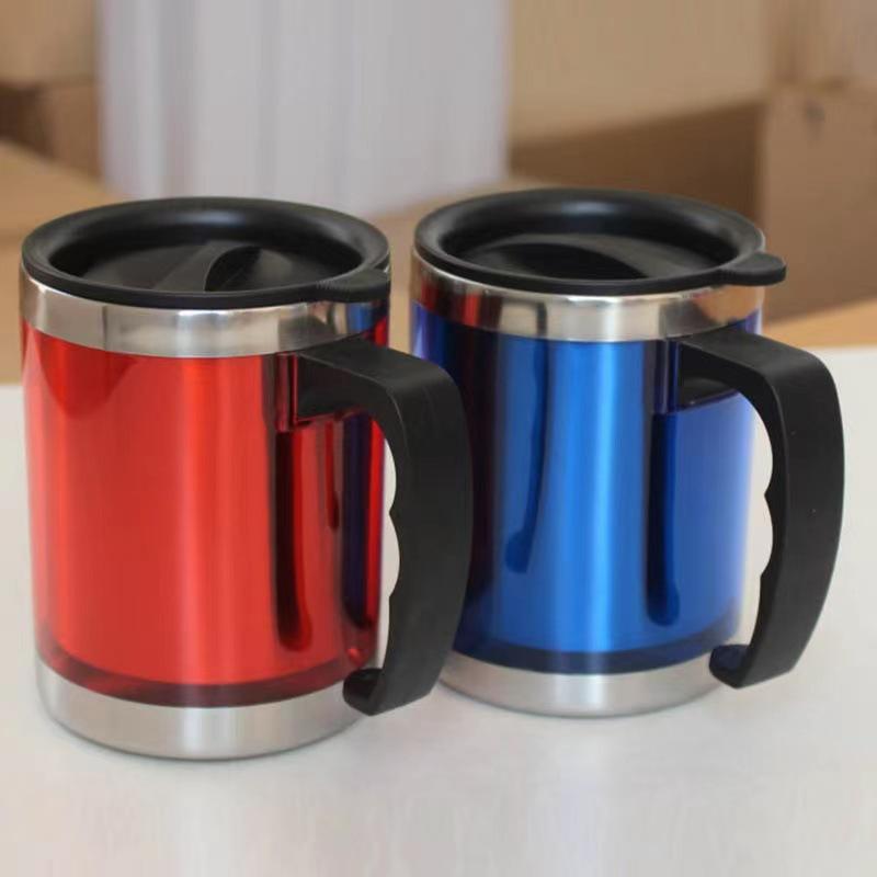 400 ml Odolný s víčkem Nerezová ocel Cestovní hrnek s dvojitou stěnou, izolovaná láhev