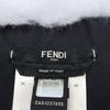 FENDI [Excellent Condition/Domestically Authorized] FNL121 1UY F07SQ Fox Fur/Silk Leather Belt Tippet Scarf HERON+BLACKUsed
