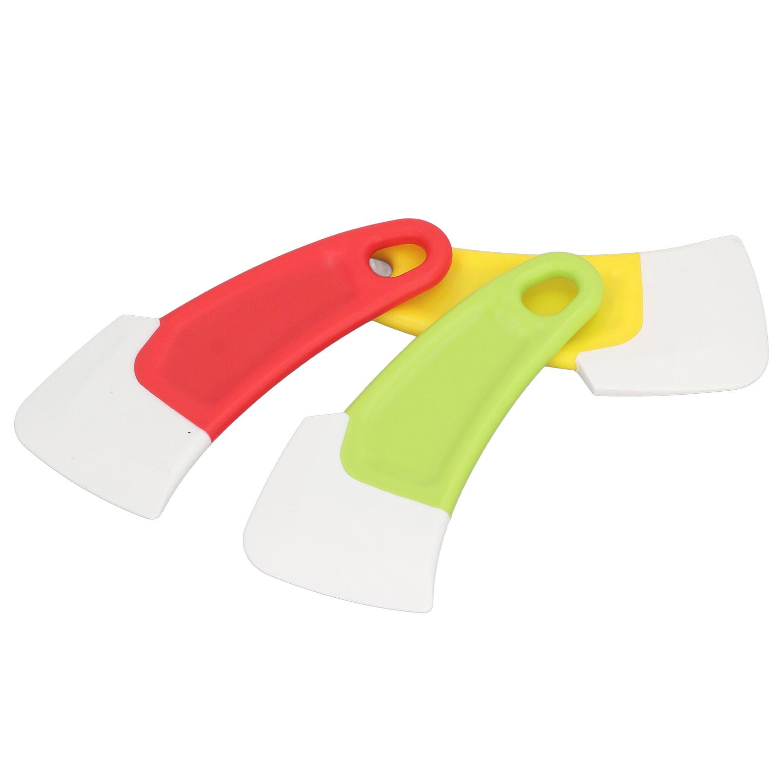 

3 шт. Силиконовый скребок для сковороды, лопатка для мытья посуды, антипригарный, многоразовый, с изогнутым краем, для кухни, сковороды, кастрюли