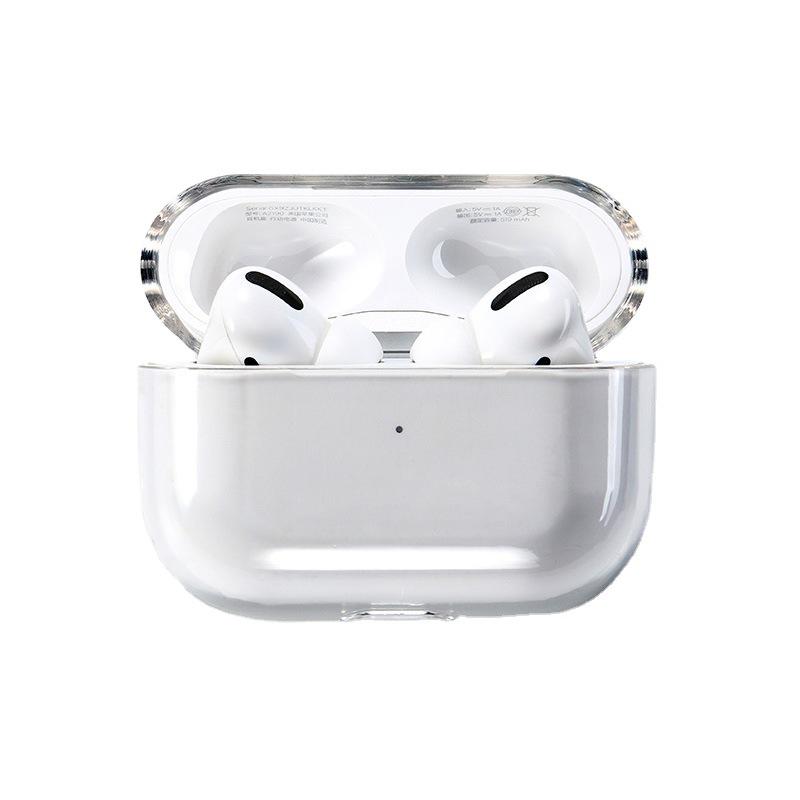 AirPods Pro 2 Transparent Hard Shell Case, Compatible with AirPods 3 & 4, Soft Protective Cover