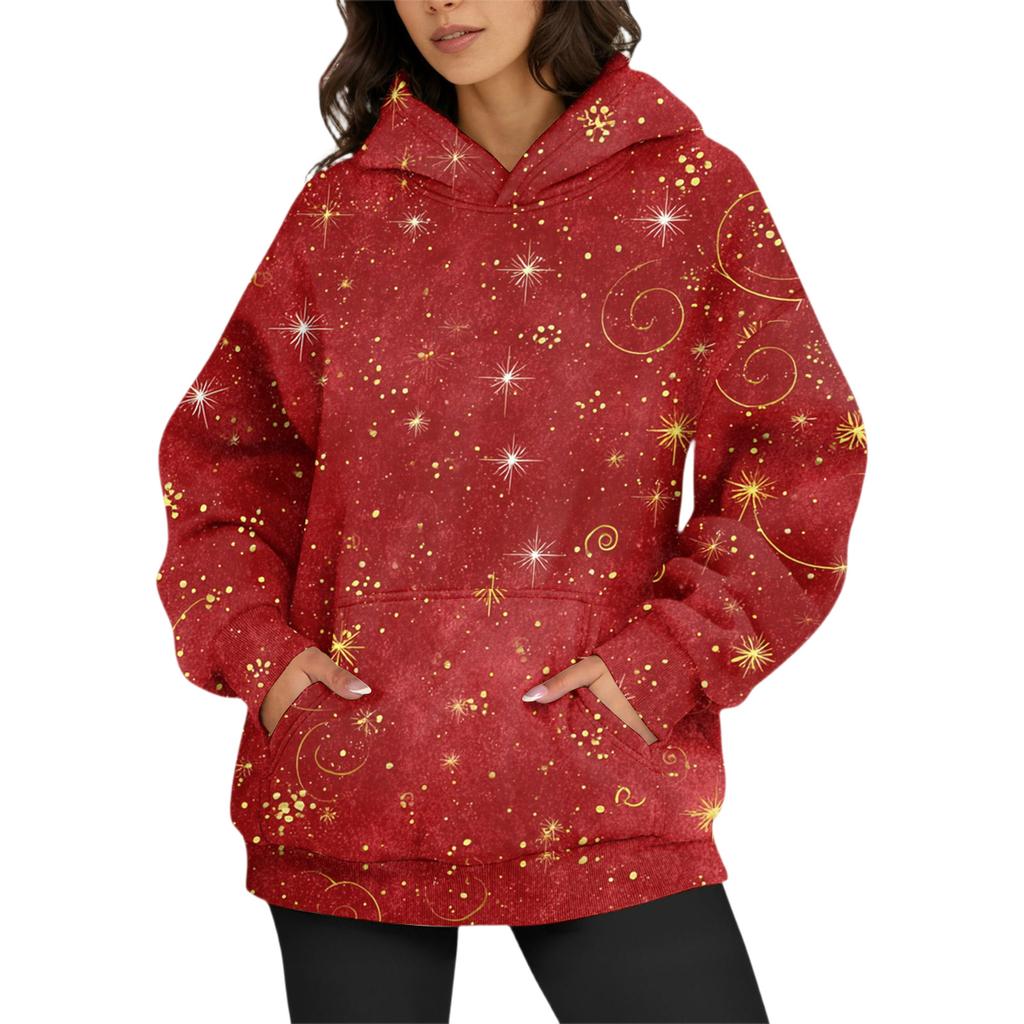 Women's Fashion Daily Versatile Casual Crewneck Sweatshirts Long Sleeve Printed Top Sweatshirts