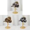 Vintage Karo-Barett für Damen mit warmem Fleece Winter-Modeaccessoire