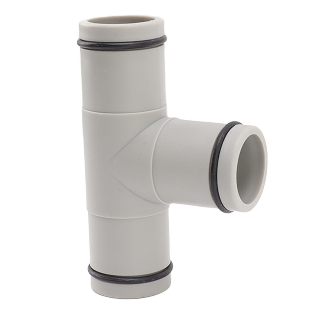 T Shape Hose Plunger Valve 1.25 Inch Plastic Dual Split Hose Plunger Valve for Above Ground Swimming Pool