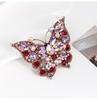 Vintage Inlaid Diamond Butterfly Brooch - Elegant Retro Insect Pin for Women