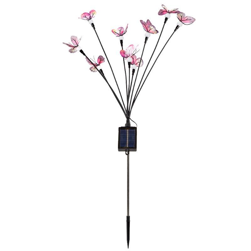 Solar Butterfly Light String, Ground Inserted Lawn LED Outdoor Waterproof Courtyard Decoration Garden Landscape Lights