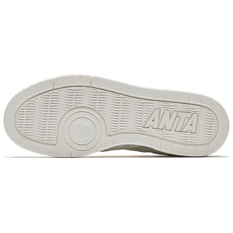 Anta Baichuan Comfortable Versatile Slip Resistant Durable Lightweight Low Top Skate Shoes Men Sneakers White Gray 112528012-1