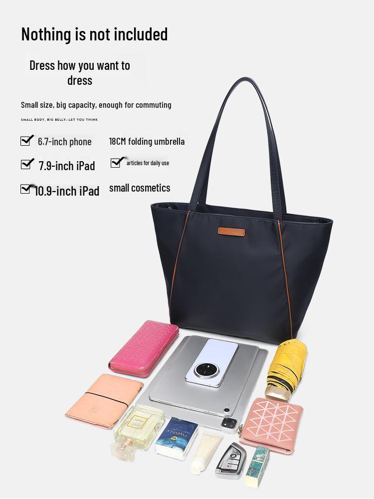 Women's Large Capacity Canvas Tote Bag - 2025 High-End Oxford Cloth Underarm Shoulder Handbag