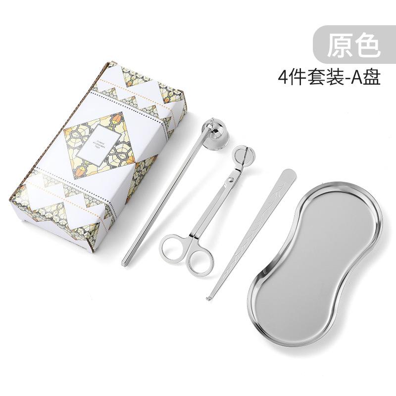 Stainless Steel 3-Piece DIY Candle Tool Set - Candle Extinguishing Cover Wick Trimmer & Extinguisher for Scented Candles