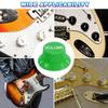 uxcell Set Metric Top Hat Bell Knobs 1 Volume 2 Tone Control Guitar Knob Set for Electric Guitar Bass Split Shaft Pots Green White 3-Piece