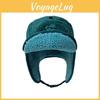 Gorro de Inverno Fofo Bordado de Veludo Quente com Abas para Orelhas para Homens Mulheres Outdoor
