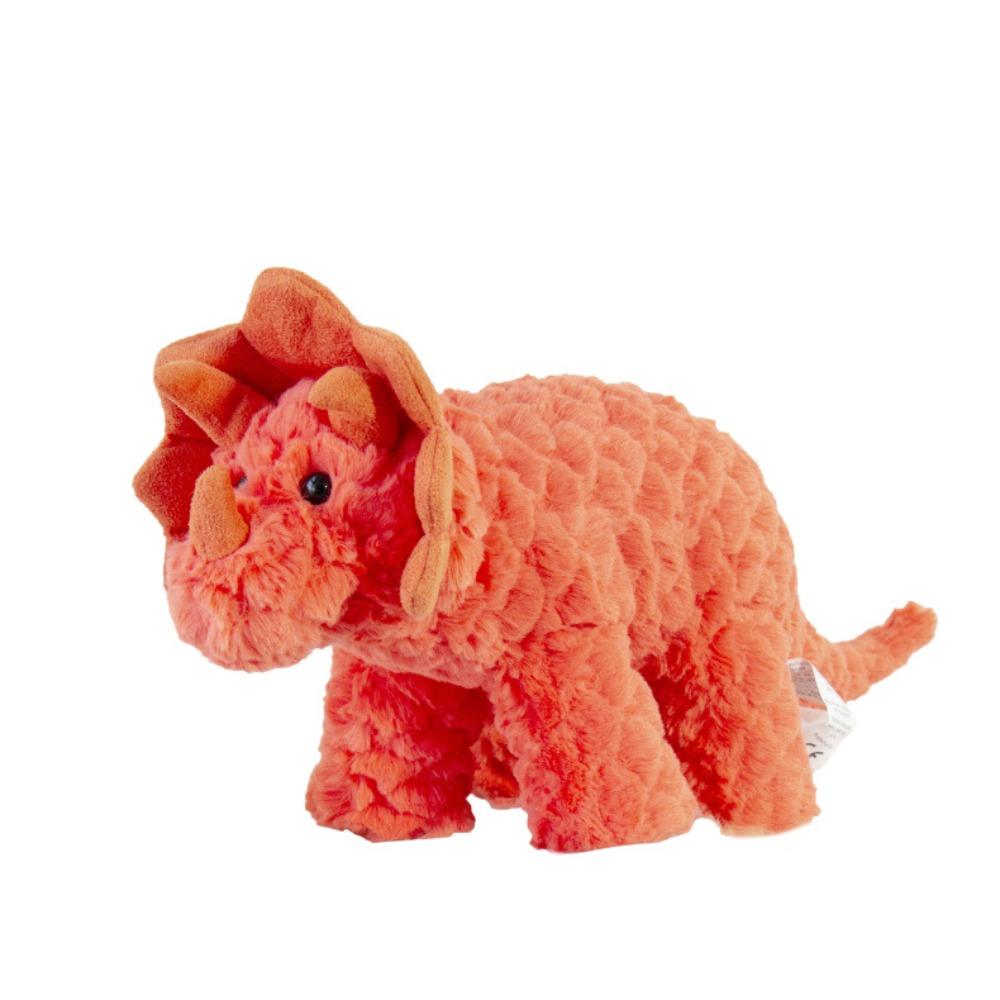 

Herbivorous triangular dinosaur plush toys, home ornaments, long-haired European and American style dolls Triceratops is about 18cm tall and 38cm long.