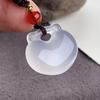Exquisite Natural Agate Chalcedony Chinese Auspicious Lock Ornament