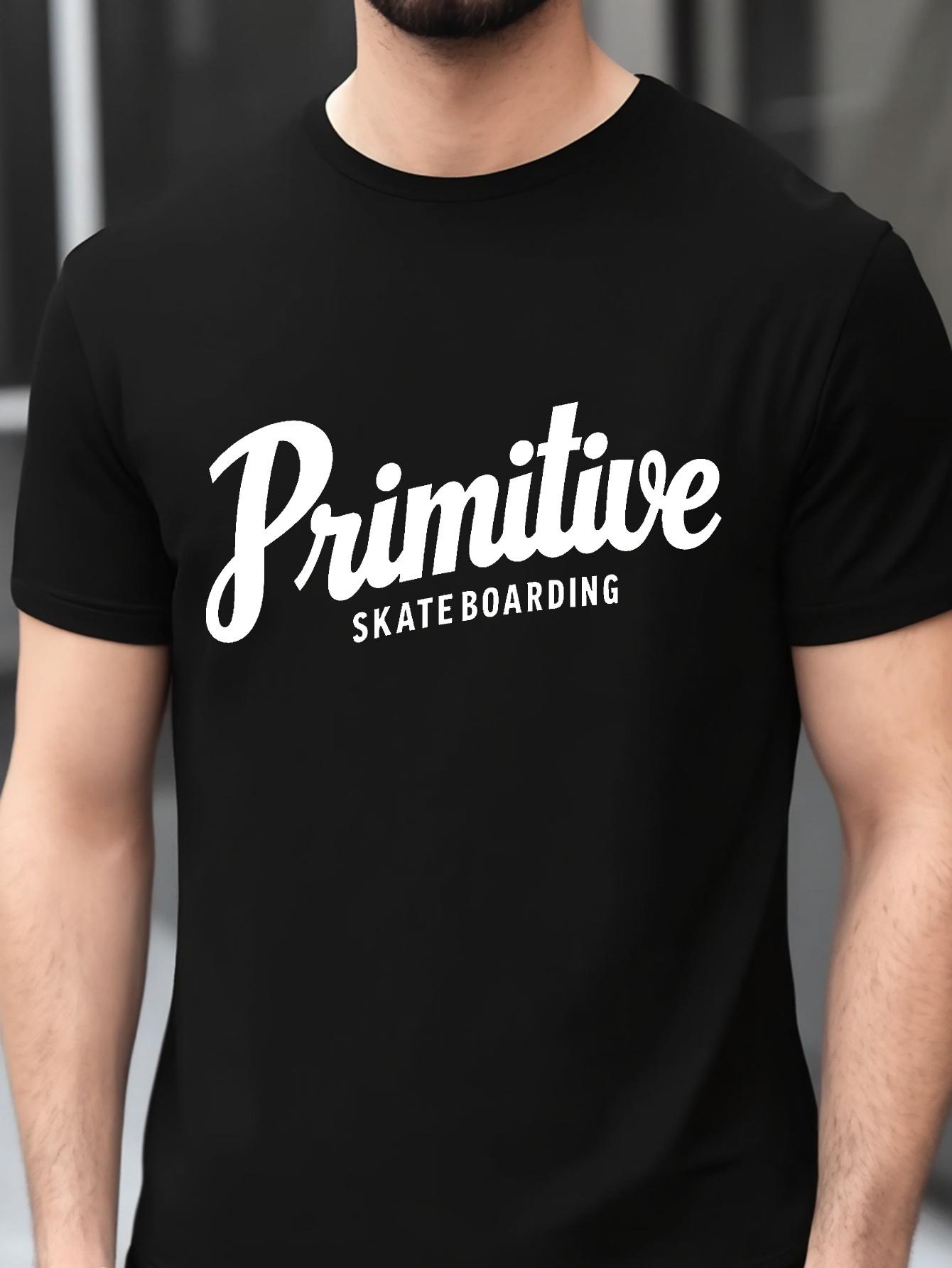 Black T-shirt - Breathable Cotton Blend Tee with Stretch Fabric for Skateboarding XXXXL