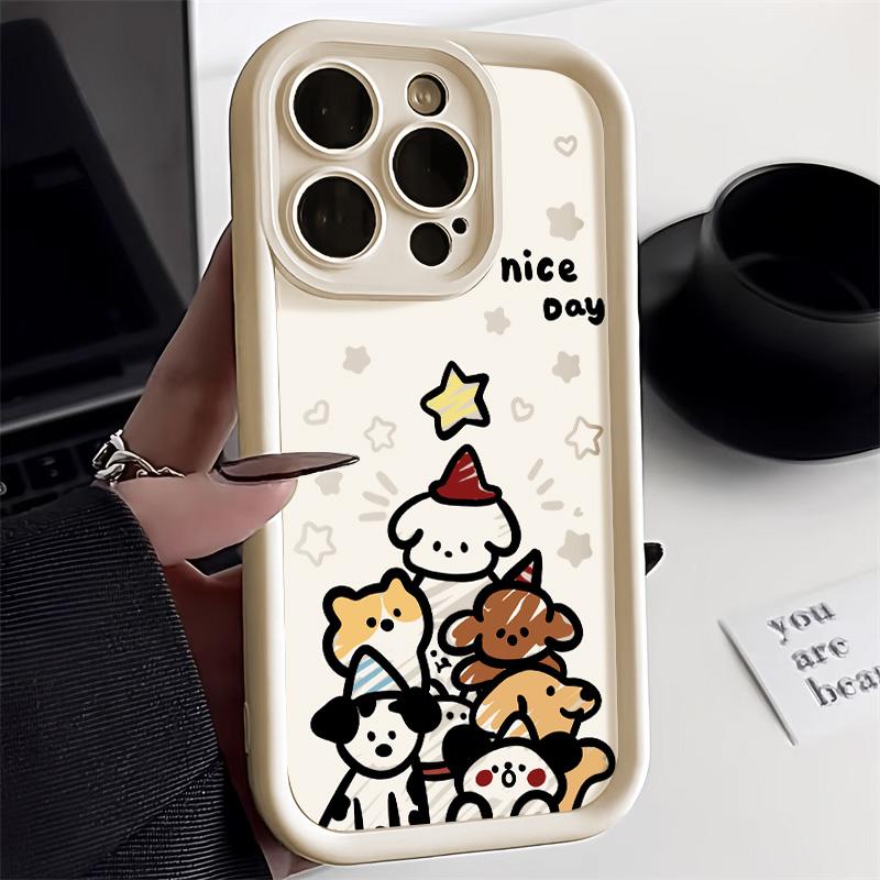 Weihnachts-Handyhülle für iPhone 11 13 12 14 15 16 Pro Max XR XS Samsung A15 A55 A05 Redmi 12 13C OPPO A16 A18 A60 Reno 11 Vivo Y17S Y12 Infinix Note