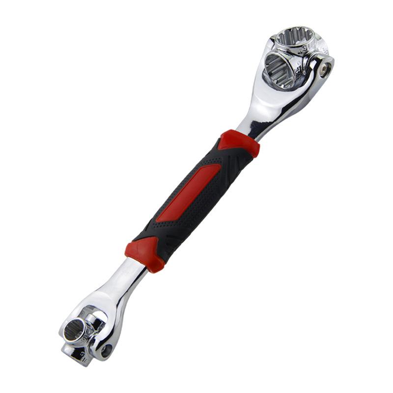 52 IN 1 Socket Wrench Multifunctional 360 Degree Rotating Ratchet Spline Bolt Socket Torx Wrench Car Repair Hand Tool 8-19mm
