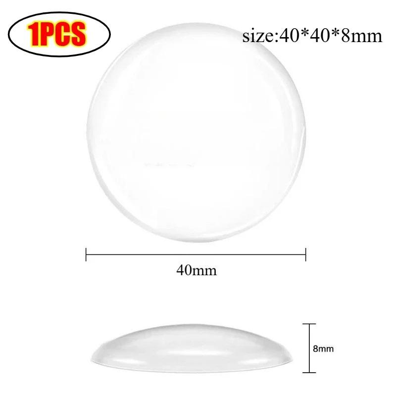 Round Transparent Soft Silicone Non-slip Door Stopper Muffler Wall Protector Self-adhesive Door Handles Bumper Protective Plug