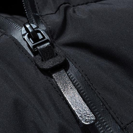 Winter Men Jacket Hooded Slim Fit Long Sleeve Drawstring Pockets Windbreaker for Daily Wear