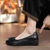 New Light-mouth Bevel Heel Medium-old Non-slip and Wear-resistant Lightweight Soft-soled Soft-faced Dancing Leather Shoes