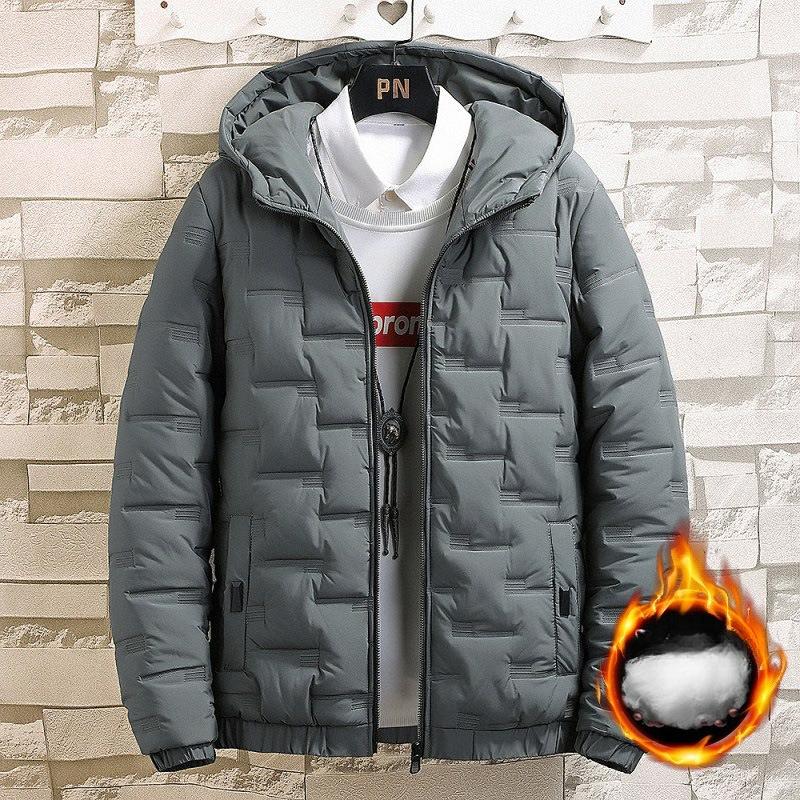 Warm Cotton Jacket Men's Winter Down Jacket Winter Coat Hooded Cotton Jacket