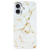 For iPhone 16 TPU Case Marble Pattern Print Protective Phone Cover