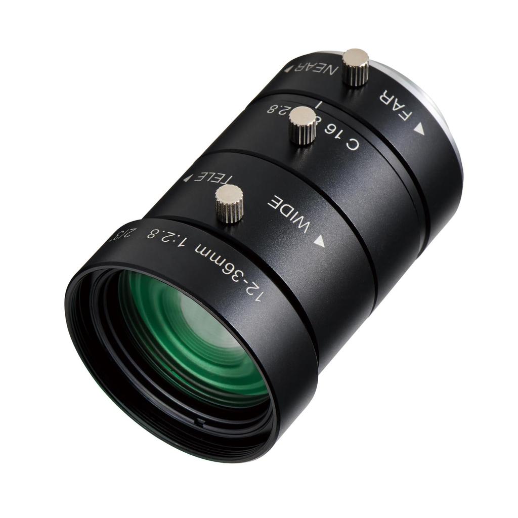 HOZAN C-Mount Varifocal Lens, L-600-1236, Adjustable Focal Length and Working Distance