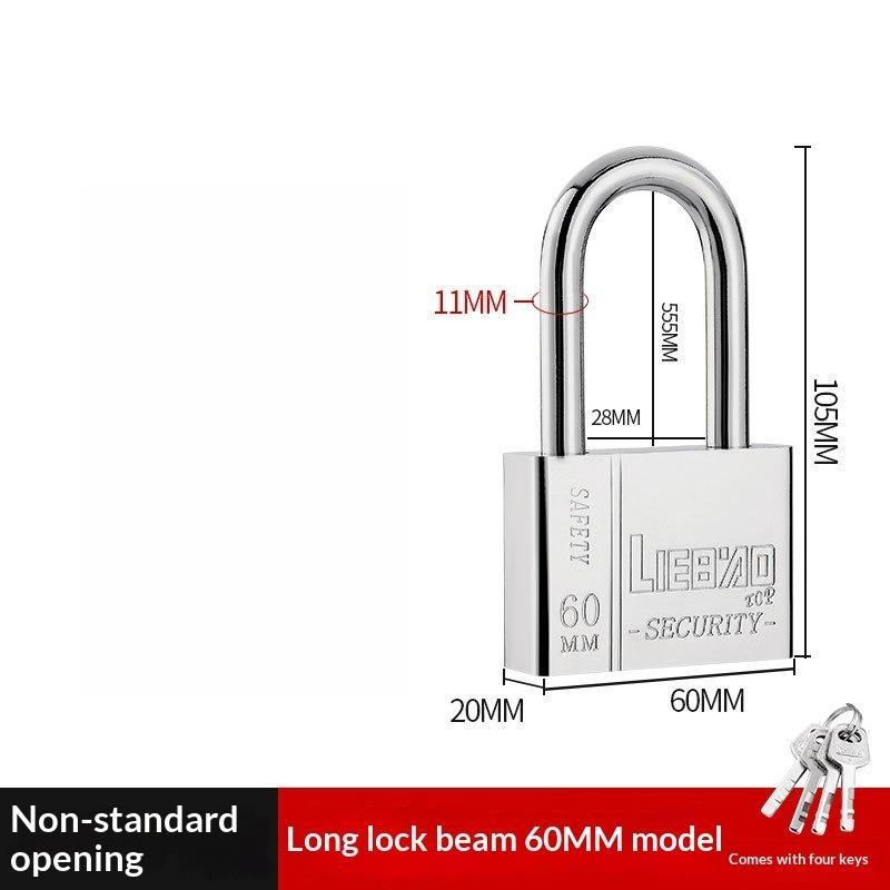1 Pcs High Security Stainless Steel Keyed Alike Padlocks Cut Resistant Shackle For Gates Lockers Warehouse