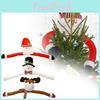 Adorable Christmas Tree Topper Featuring Santa Claus And Snowman For Holiday Cheer