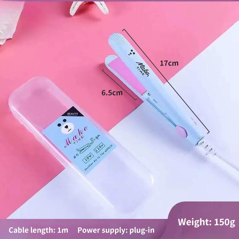 Mini kawaii kulma na rovné vlasy rovná kulma na dvojí použití dlaha elektrická kulma studentská kolej cestovní přenosná