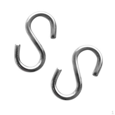 2 Pieces 4mm Thickness 40mm Shaped 6 Stainless Steel Hanging Hooks