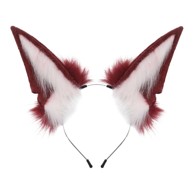 Soft Animal Ear Headband Soft Faux Hair Accessory Animal Ears Headband for Cosplay Party Halloween Costume Gift