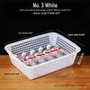 Large White Plastic Rectangular Kitchen Basket for Draining, Washing, and Storage