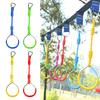 Swing Gymnastic Rings Colorful Backyard Outdoor Obstacle Ring for Kids