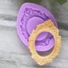 Mirror Frame Silicone Mold Fondant Sugarcraft Cake Decorating Tools Chocolate Candy Mold-Small