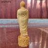 Home Furnishings Cliff Cypress Wood Carving of Buddha Buddha Solid Wood Carving Crafts Offering Buddha Statues