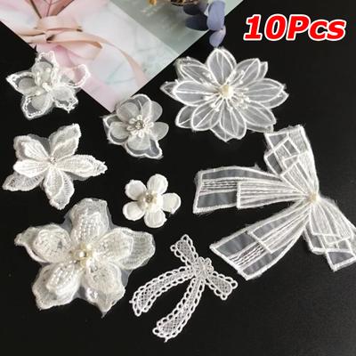10PCS/Pack Lace Stage Costumes Daily Practicality DIY Creative Durable Repairing Embroidery Patches Clothing Renovation
