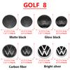 140mm Car Front 122mm Rear Trunk Emblem Grille Lid Logo Badge and Accessories For VW Golf 8 Car Modification Upgrade Accessories Zl1