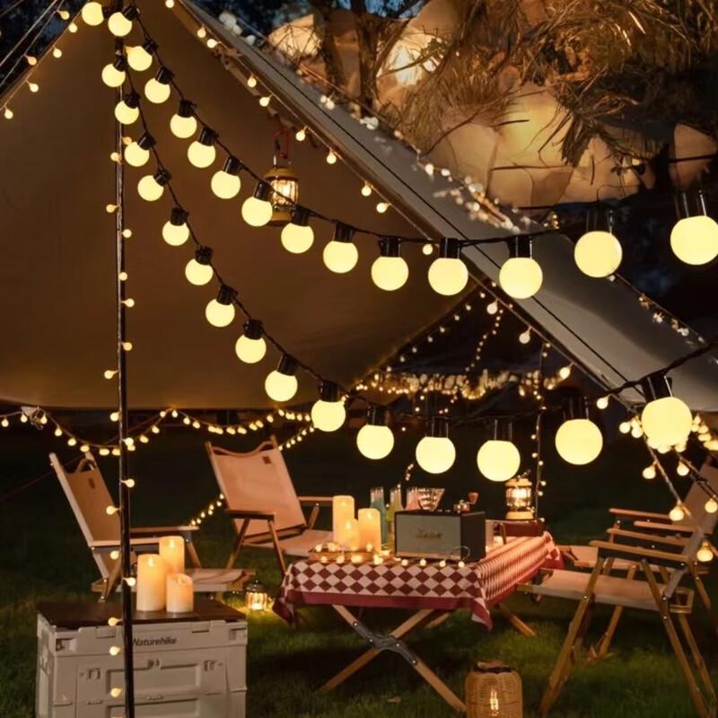 HEIXIE G50 Solar LED Warm White Camping String Lights
