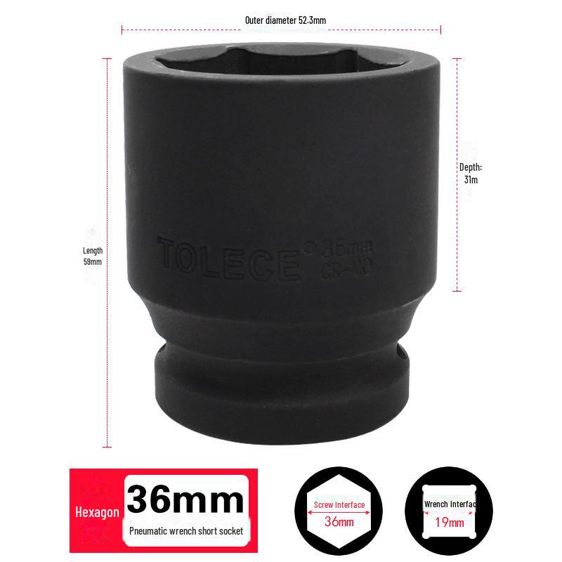 Tolis Heavy-Duty 3/4 Series Pneumatic Hex Socket Wrench for 17-41mm Tires