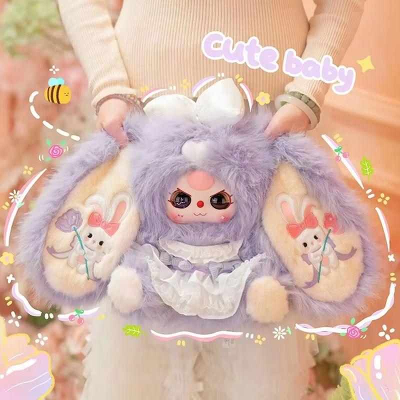 Baby Three Lily Rabbit Town V5 400% Fluffy Blind Box Big Ear Plush Doll Desktop Decor Bunny Trendy Toys Collectible Surpris Gift