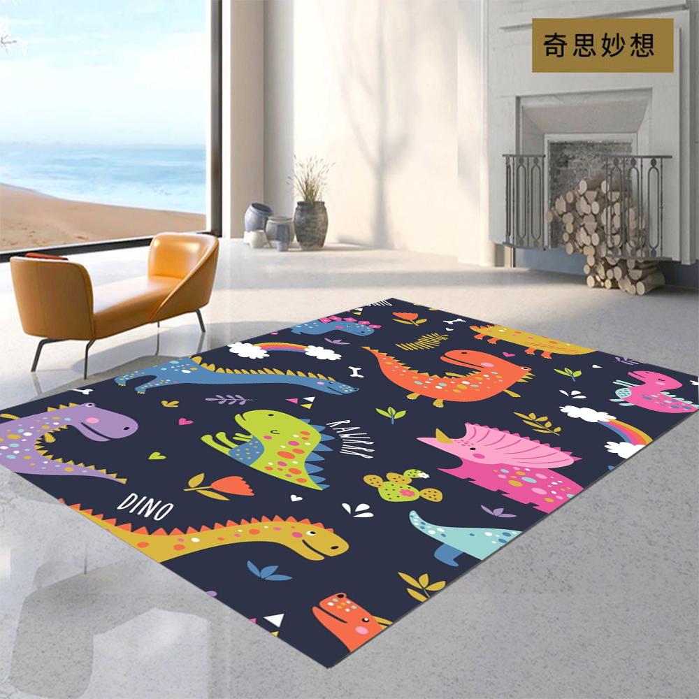 Cartoon Dinosaur Inspired Carpet Kids Room Cartoon Area Rug Non Slip Floor Mat Playroom Gift for Rugs Decor Children's Gifts
